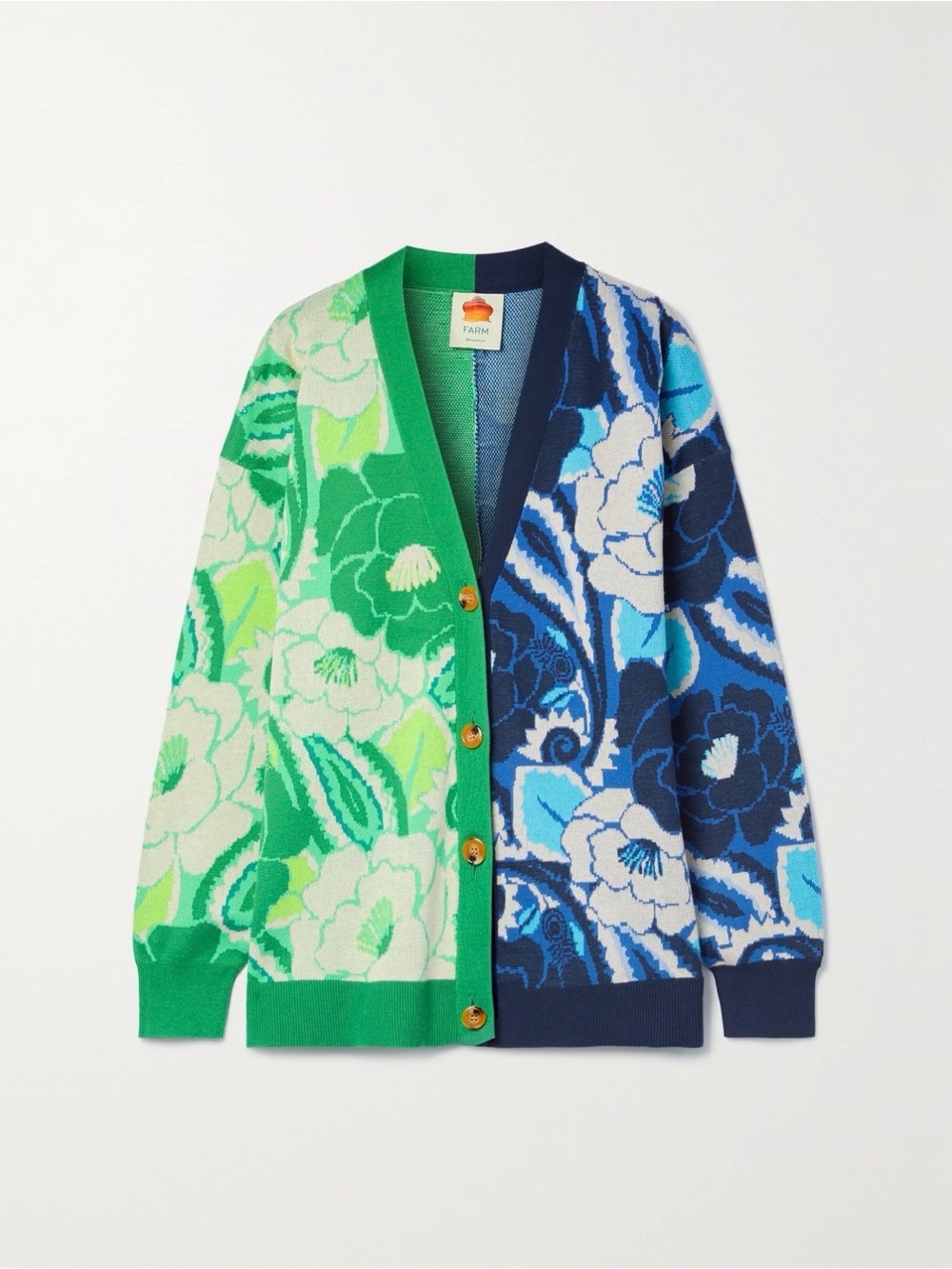 FARM Rio Tropical Groove Mix Pattern Cardigan